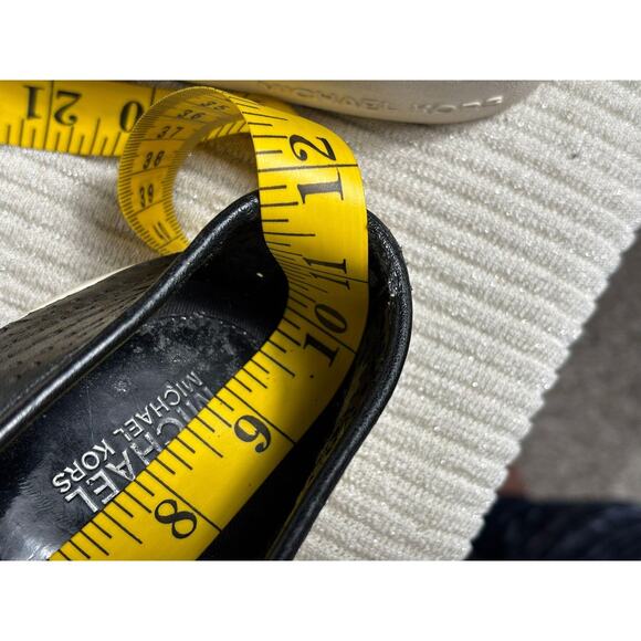 Michael Michael Kors Slip-On Shoes Womens Size 9 Black Perforated Leather Flats - Picture 7 of 8